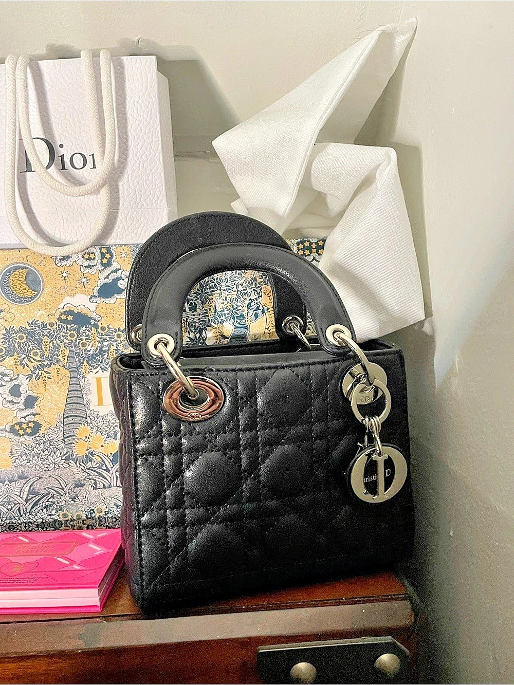 Dior Mini Lady Dior Bag Black Shoulder Bag